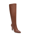 Franco Sarto Koko Wide Calf High Shaft Boots Women's Shoes In Siena Brown Faux Leather