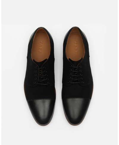 Taft Men's Jack Handcrafted Leather, Velvet And Wool Dress Shoes In Black