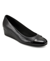 Easy Spirit Women's Gracey Round Toe Slip-on Wedge Dress Pumps Women's Shoes In Black Multi