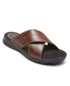 Rockport Darwyn Crossband Slide Sandal In Coach Brown