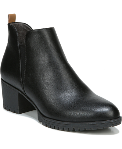 Dr. Scholl's Women's London Booties Women's Shoes In Black Faux Leather
