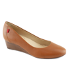 Marc Joseph New York Women's Prospect Wedge Loafers Women's Shoes In Cognac Napa Soft