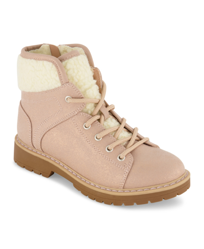 Marc Fisher Little Girls Hiker Shimmer Booties In Blush