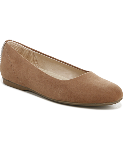 Dr. Scholl's Wexley Womens Comfort Insole Slip On Ballet Flats In Brown Microfiber