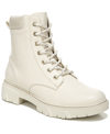 Dr. Scholl's Women's Headstart Combat Boots Women's Shoes In White Faux Leather