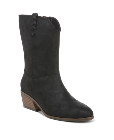 Dr. Scholl's Women's Layla Mid Shaft Boots Women's Shoes In Black Fabric
