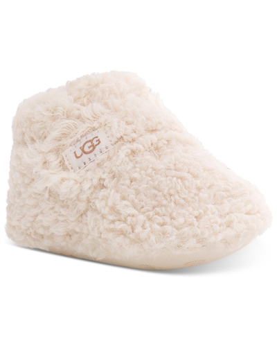 Ugg Baby Bixbee Booties In Natural Curly Faux Fur