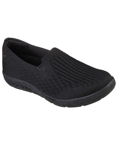 Skechers Reggae Cup Womens Slip On Air Cooled Loafers In Black