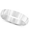 Macy's Men's Polished Wedding Band In 18k Gold-plated Sterling Silver (also In Sterling Silver) In Silver