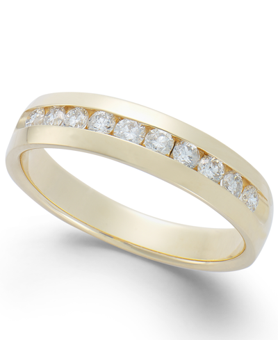 Macy's Men's Diamond Band (1/2 Ct. T.w.) In 14k White Gold (also In 14k Yellow Gold)