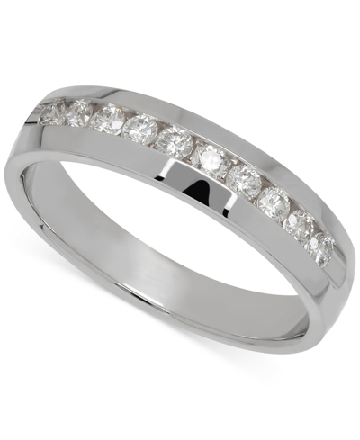 Macy's Men's Diamond Band (1/2 Ct. T.w.) In 14k White Gold (also In 14k Yellow Gold)