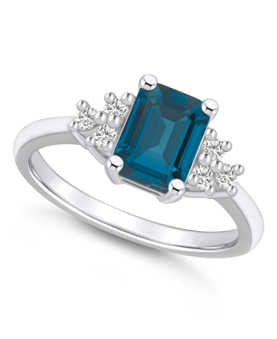 Macy's London Blue Topaz And Diamond Ring