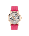 Kenneth Cole New York Women's Automatic Fushia Leather Strap Watch 36mm In Fushia