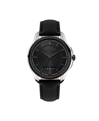 Kenneth Cole New York Men's Modern Classic Black Leather Strap Watch 42mm