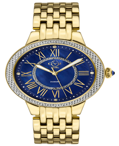 Gevril Women's Astor Ii Swiss Quartz Stainless Steel Bracelet Watch 38mm In Gold-tone