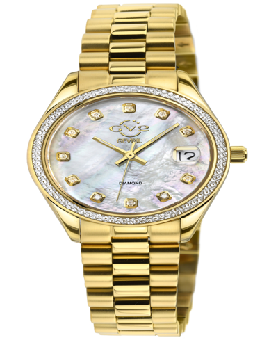 Gevril Women's Turin Swiss Quartz Gold-tone Stainless Steel Bracelet Watch 32mm