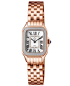 Gevril Women's Milan Swiss Quartz Rose Stainless Steel Bracelet Watch 27.5mm In Rose