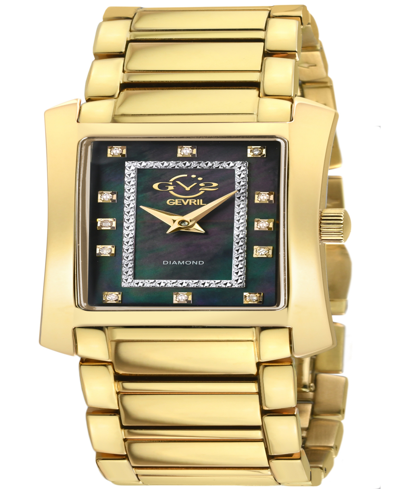 Gevril Women's Luino Swiss Quartz Gold-tone Stainless Steel Bracelet Watch 29mm