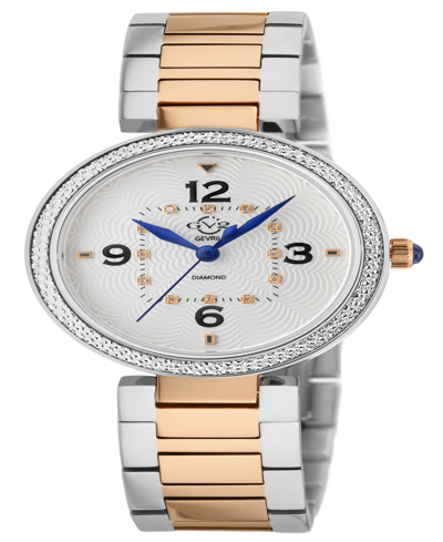 Gevril Women's Piemonte Swiss Quartz Two-tone Stainless Steel Bracelet Watch 36mm In Two-tone Rose