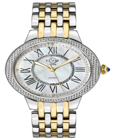 Gevril Women's Astor Ii Swiss Quartz Two-tone Stainless Steel Bracelet Watch 38mm In Silver-tone
