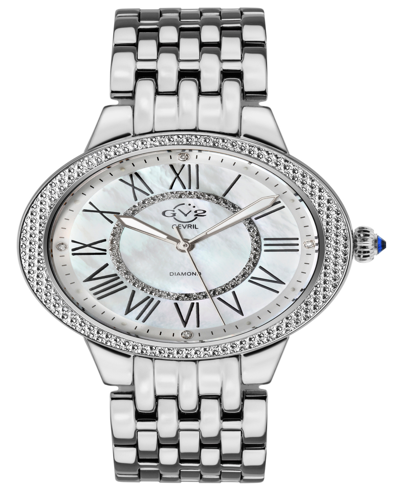 Gevril Women's Astor Ii Swiss Quartz Silver-tone Stainless Steel Bracelet Watch 38mm