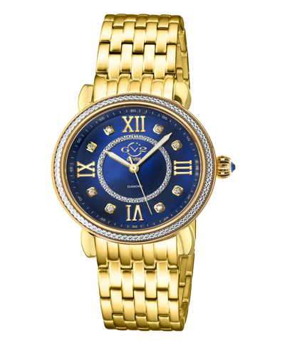 Gevril Women's Marsala Swiss Quartz Gold-tone Stainless Steel Bracelet Watch 37mm