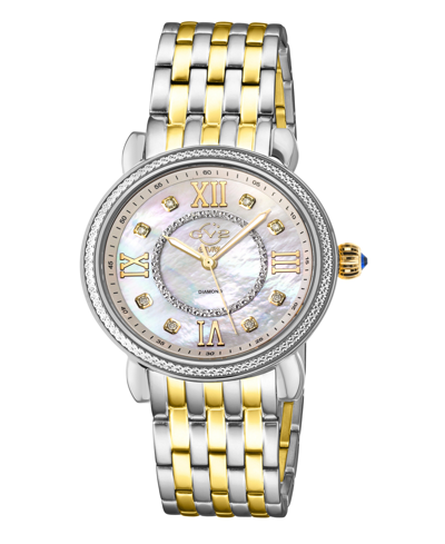 Gevril Women's Marsala Swiss Quartz Two-tone Stainless Steel Bracelet Watch 37mm In Silver-tone