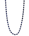 EFFY COLLECTION EFFY SAPPHIRE (12-3/4 CT. T.W.) & DIAMOND (1/5 CT. T.W.) 18" COLLAR NECKLACE IN STERLING SILVER.