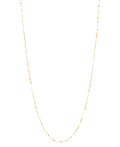 Macy's Hammered Cable Link 14" Chain Necklace In 10k Gold, Created For  In Yellow Gold