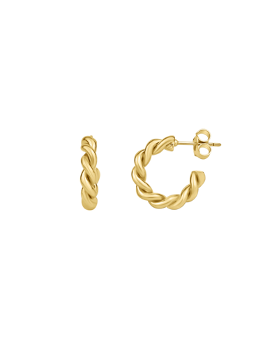 And Now This Twisted C Hoop Earring In Gold Plated