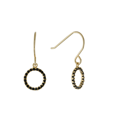 Giani Bernini Black Spinel Circle Drop Earrings