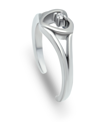 Giani Bernini Cubic Zirconia Heart 18k Rose Gold And Gold Over Silver, Sterling Silver Toe Ring In Sterling Silver