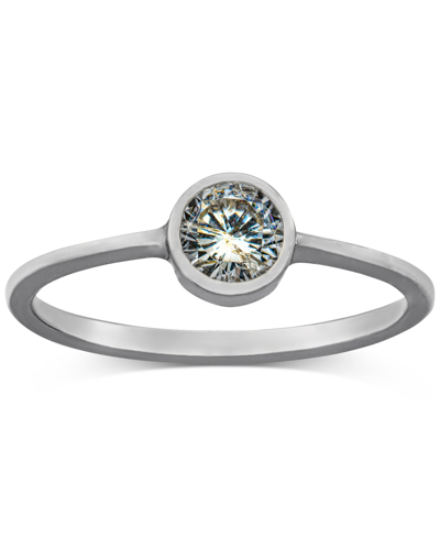 Giani Bernini Cubic Zirconia Bezel Ring, Created For Macy's In Sterling Silver