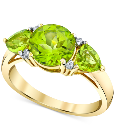 Macy's Peridot (3-1/2 Ct. T.w.) & Diamond Accent Ring In 14k Gold