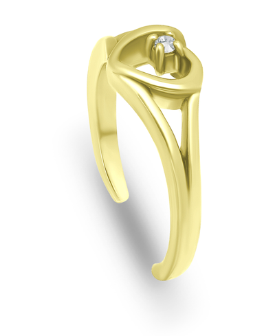 Giani Bernini Cubic Zirconia Heart 18k Rose Gold And Gold Over Silver, Sterling Silver Toe Ring
