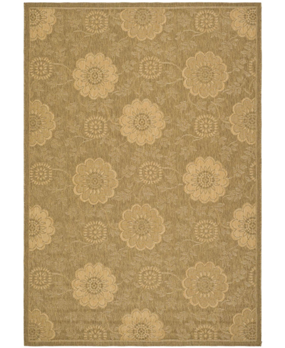 Safavieh Courtyard Cy6948 Gold And Natural 5'3" X 7'7" Outdoor Area Rug