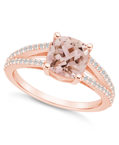 Macy's Morganite And Diamond Accent Ring In 14k Rose Gold