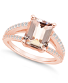 Macy's Morganite And Diamond Accent Ring In 14k Rose Gold In Morganite