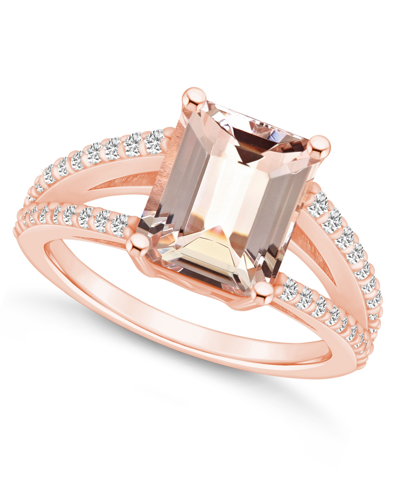 Macy's Morganite And Diamond Accent Ring In 14k Rose Gold