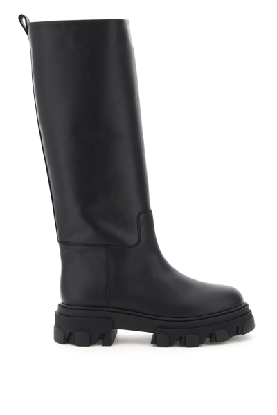 Gia Borghini Tubular Combat Boots In Black