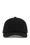 Zegna Logo-embellished Cashmere-felt Baseball Cap In Black