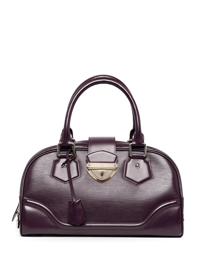 Pre-owned Louis Vuitton  Montaigne Gm Top-handle Bag In Purple