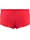 Carine Gilson Lace-trim Silk-satin Pyjama Shorts In Red