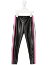 Monnalisa Side-stripe Leggings In Black
