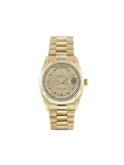 Pre-owned Rolex 1987  Day-date 36mm In Gold