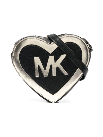 Michael Kors Kids' Heart-shape Shoulder Bag In Nero