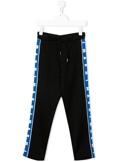 Marni Kids Blue Tape Lounge Pants In 0m821