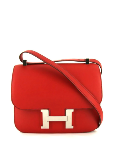 Pre-owned Hermes 2017  Constance 23 Shoulder Bag In Red
