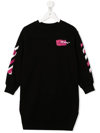 Off-white Arrows-motif Jumper Dress In Black