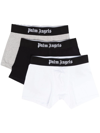 Palm Angels Tri-pack Logo-waistband Boxer Set In Multi